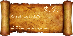 Kazal István névjegykártya