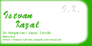istvan kazal business card